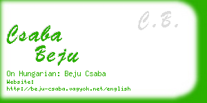 csaba beju business card